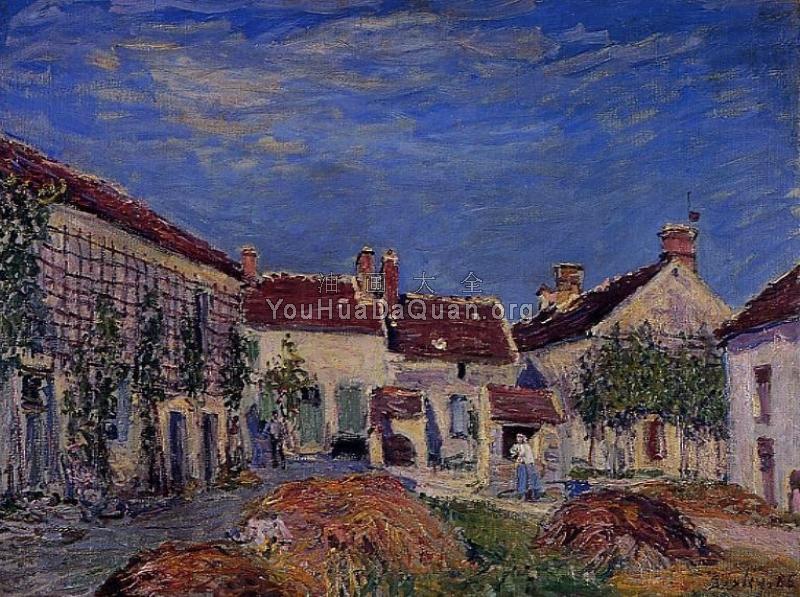 Courtyard at Les Sablons - 阿尔弗莱德·西斯莱